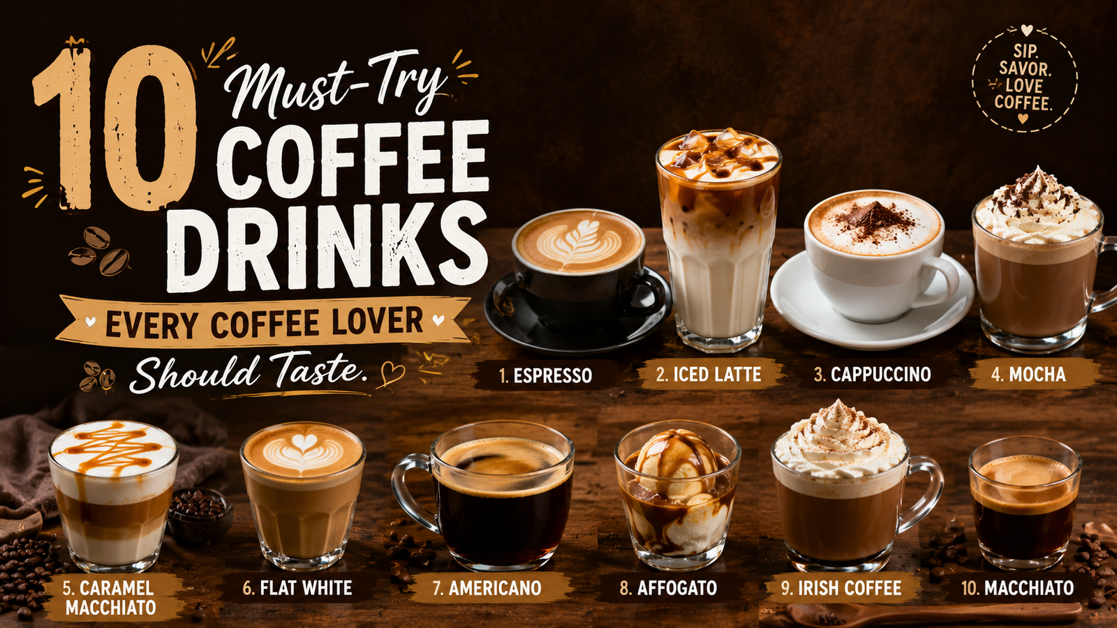 10 Must-Try Coffee Drinks Every Coffee Lover Should Taste