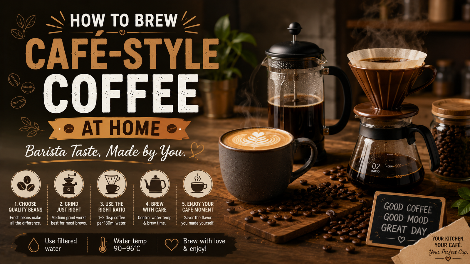 How to Brew Café-Style Coffee at Home