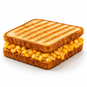 Spicy corn and cheese sandwich with grilled bread